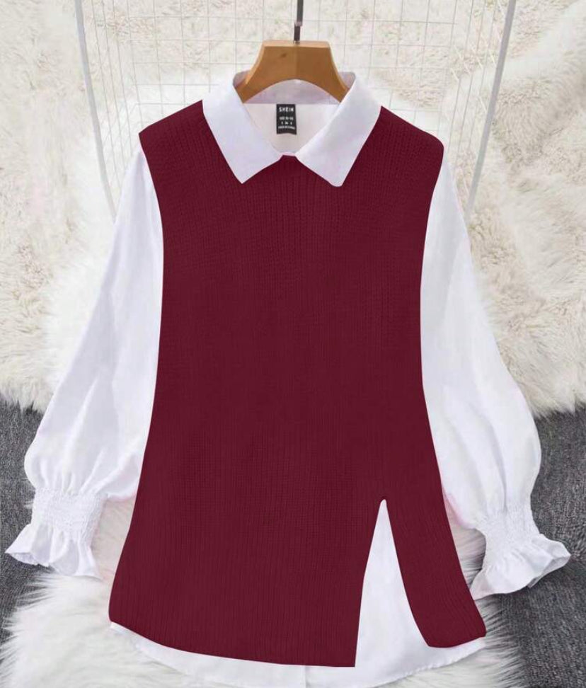 Chaleco de punto casual D25WW09