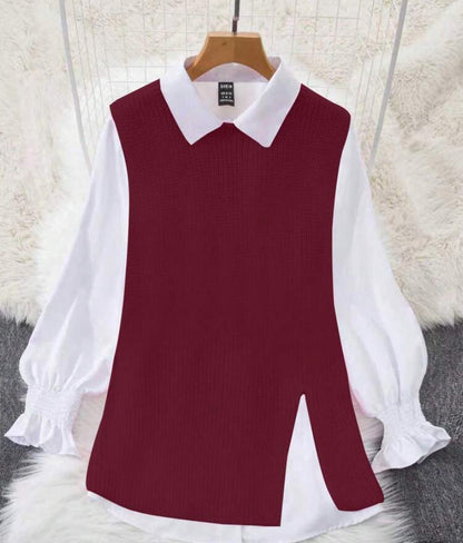 Chaleco de punto casual D25WW09