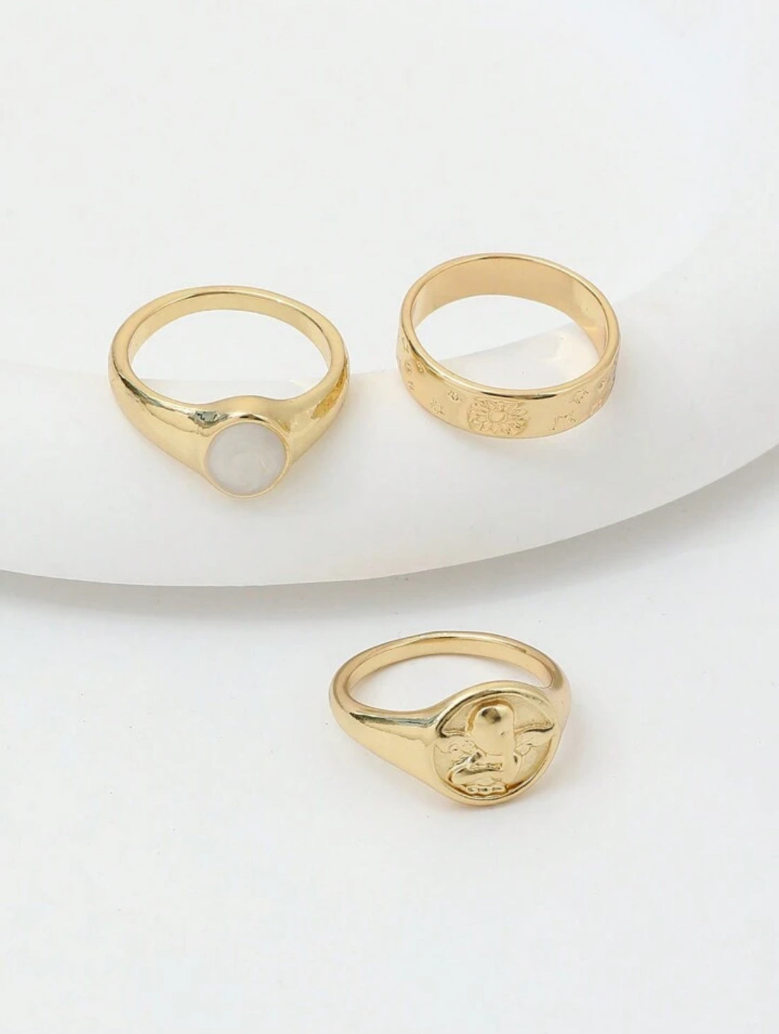 Elegancia fluida 3 piezas de anillos Z. F25NJ09