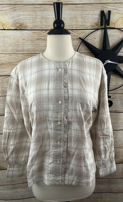 Alma de Lino Blusa Manga Larga con Botones. J25SM02