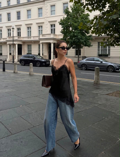 BLUSA DE ENCAJE ASIMÉTRICA JL26AD07