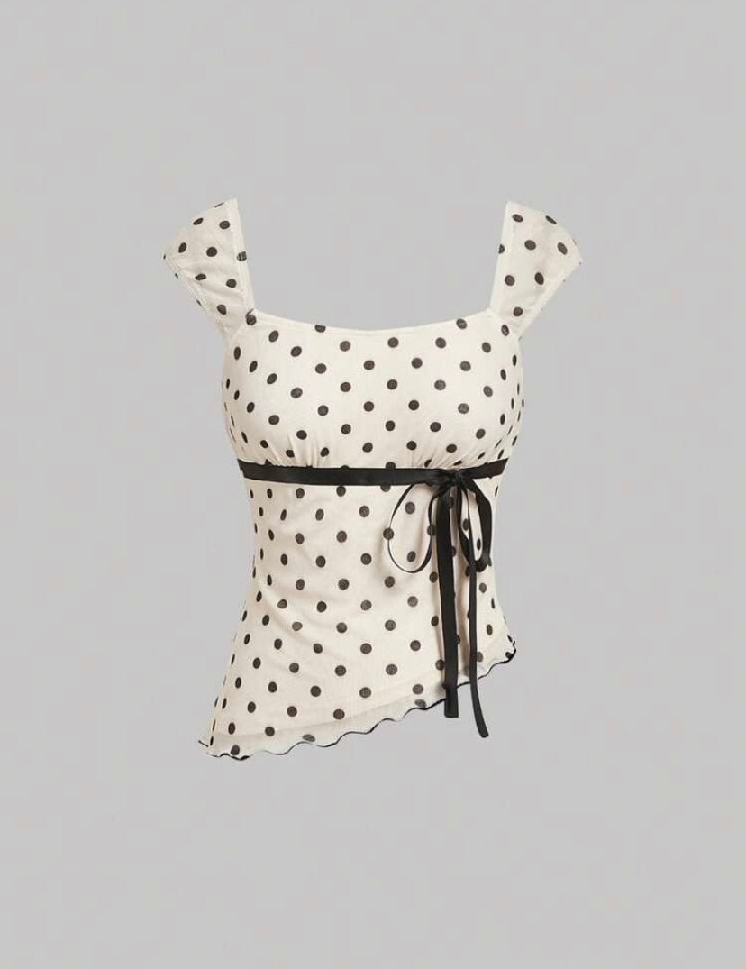 CONJUNTO DE DOS PIEZAS CON LUNARES MY26AH05