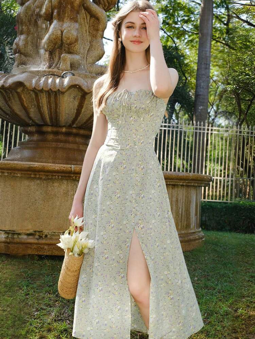 VESTIDO CASUAL CON ESTAMPADO FLOR DIMINUTO JL26AA01