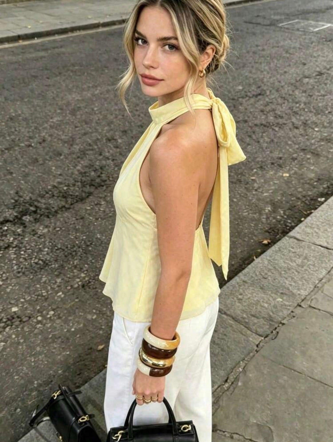 Top Halter Amarillo