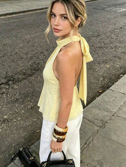 Top Halter Amarillo