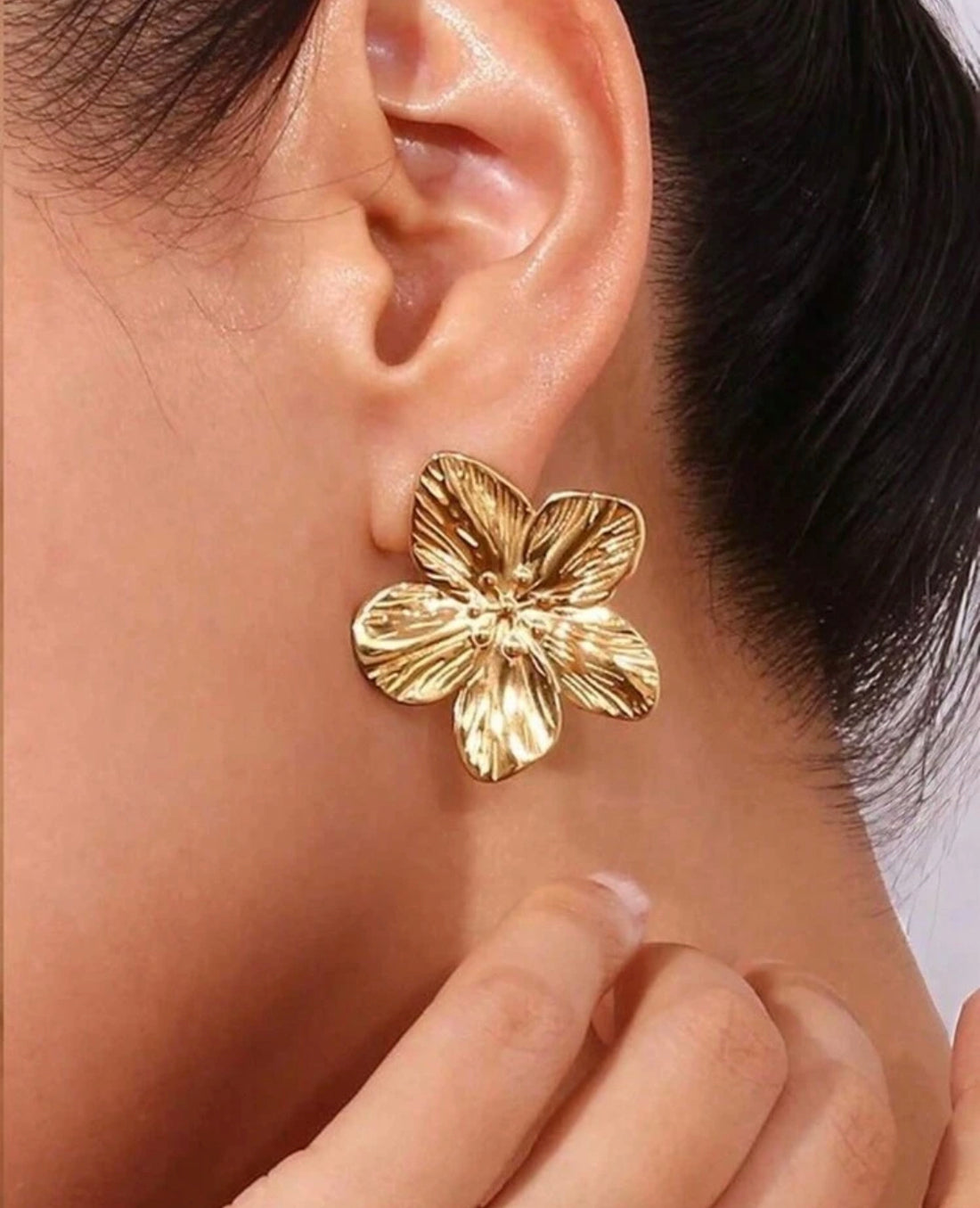 Jardín dorado 2 piezas de pendientes zinc AG25TR02