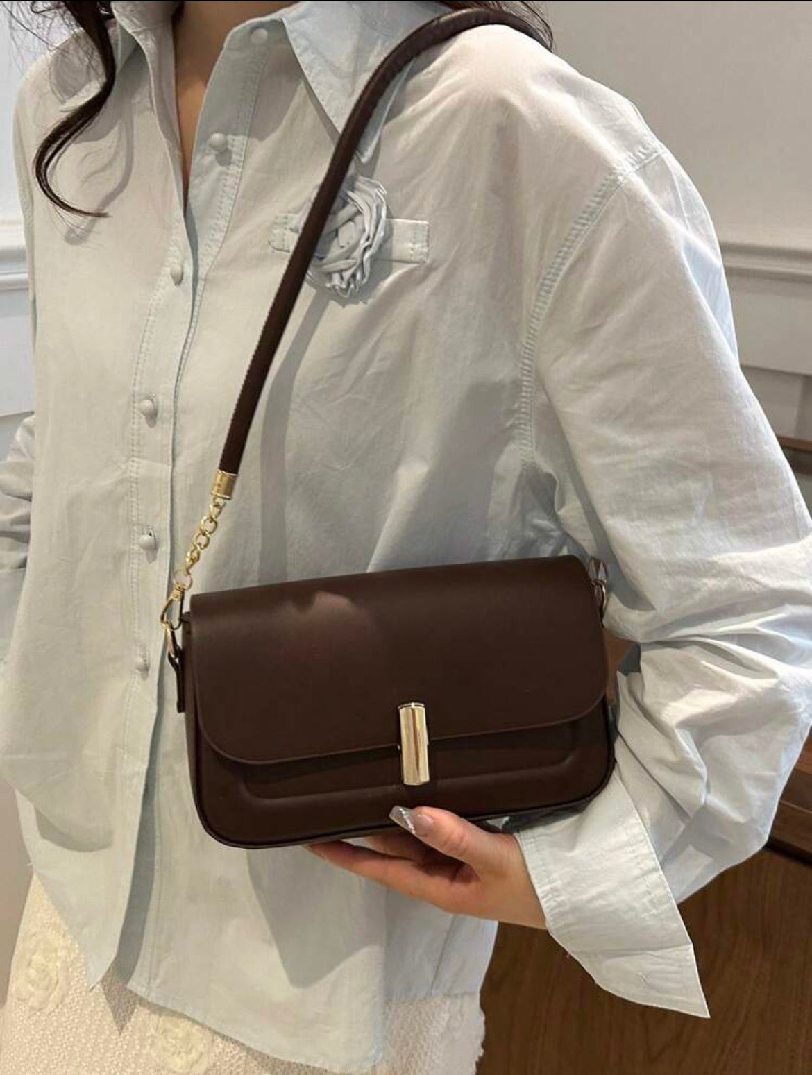 Bolso clásico chocolate
