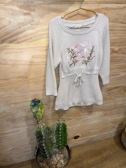 Body, con bordado floral manga larga AK010