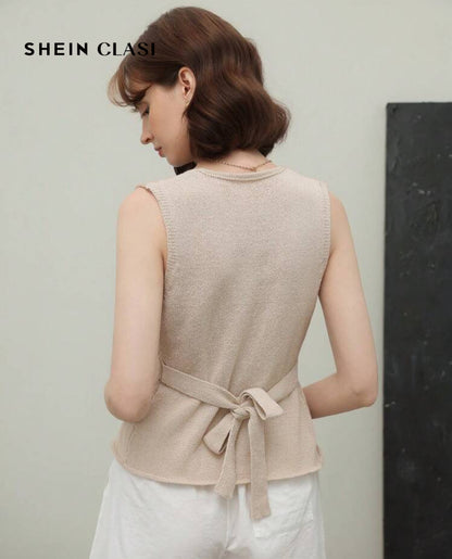 Chaleco de punto de mujer O25WF05