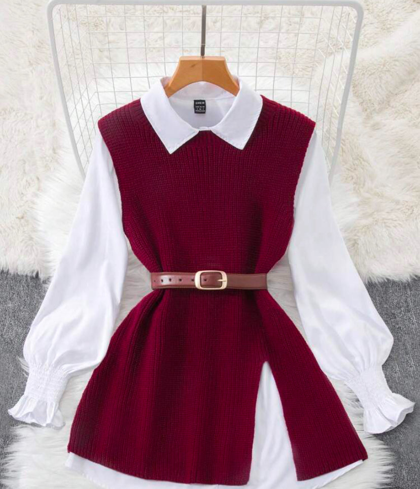 Chaleco de punto casual D25WW09