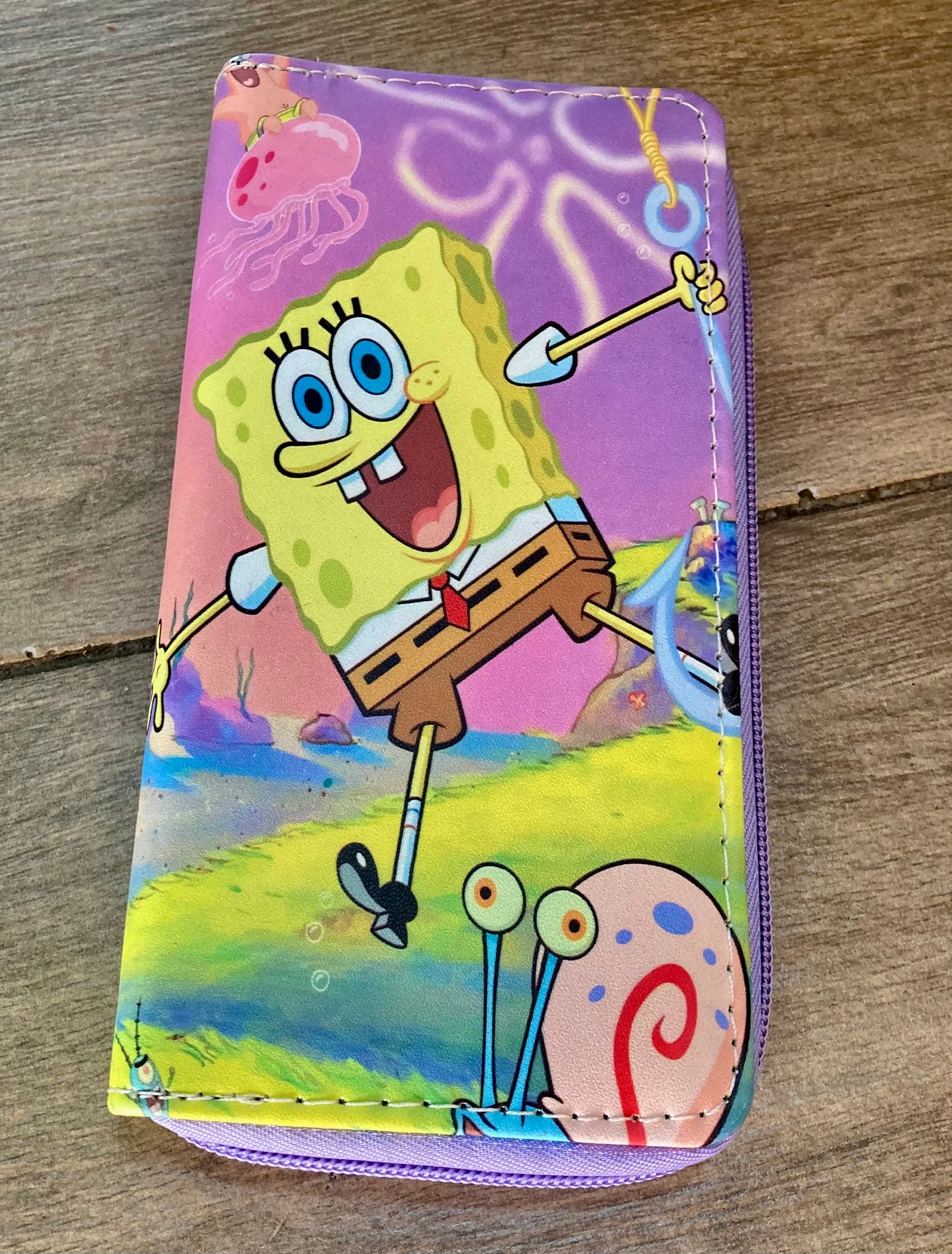 Cartera de Bob esponja (morado) A25ÑU06