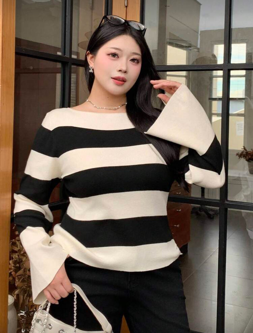 Suéter casual talla grande E26XV08 💗