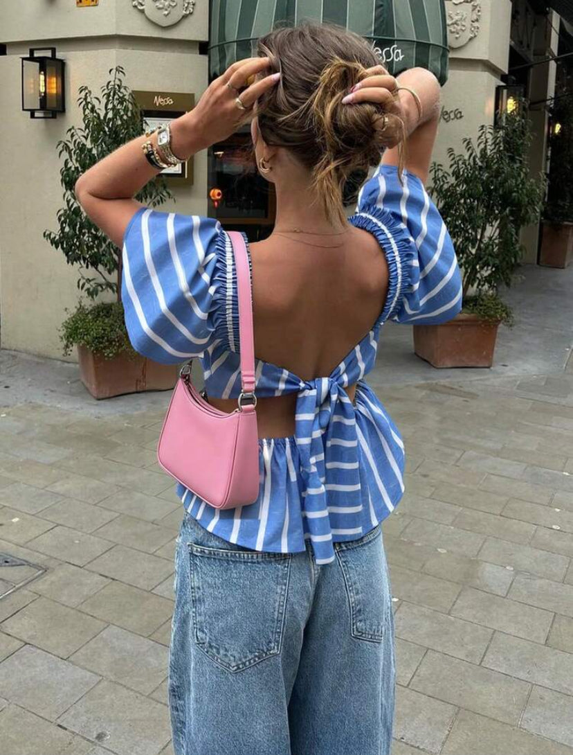 BLUSA DE MUJER A RAYAS J26AR09