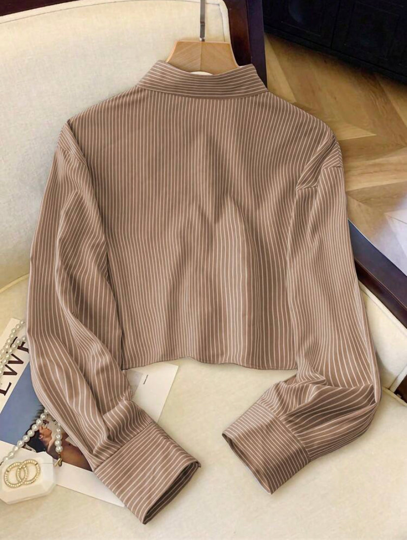 Vibrante encanto camisa de manga larga de rayas M25PB03