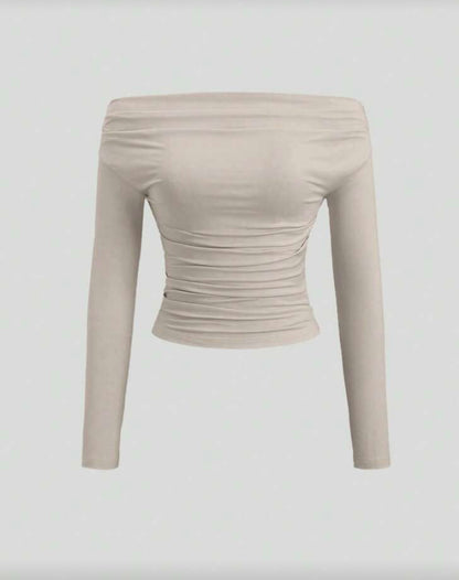 Blusa asimetrica de manga larga E26XJ05