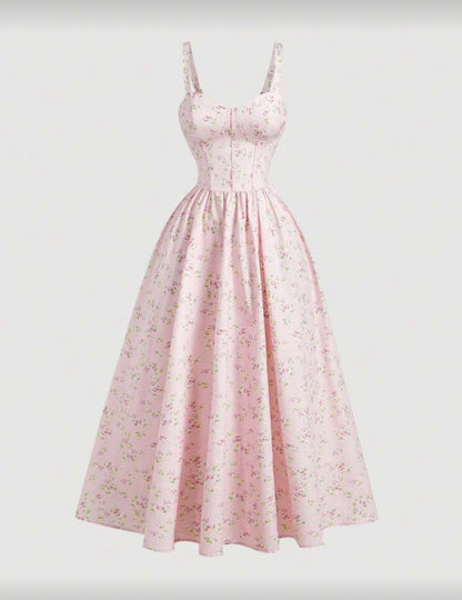 Vestido rosado de tirantes O25VX04