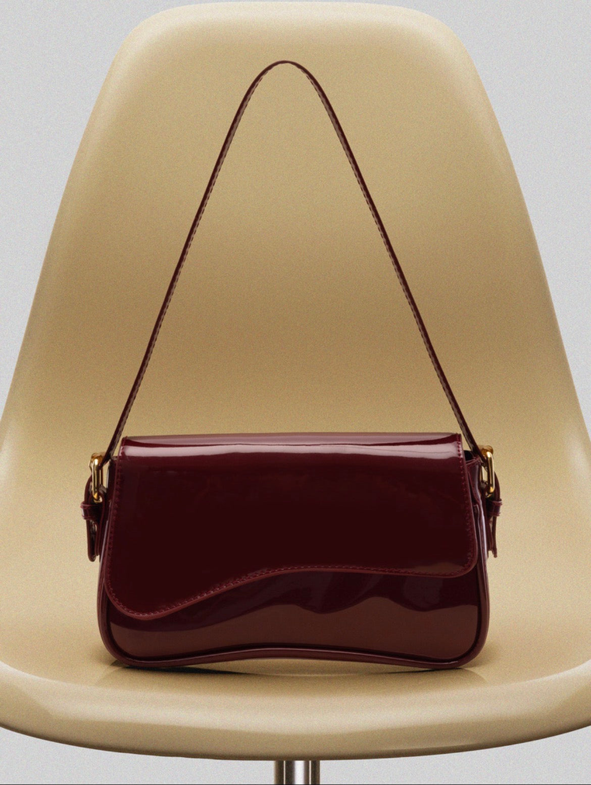 Bolso cuadrado Burdeos