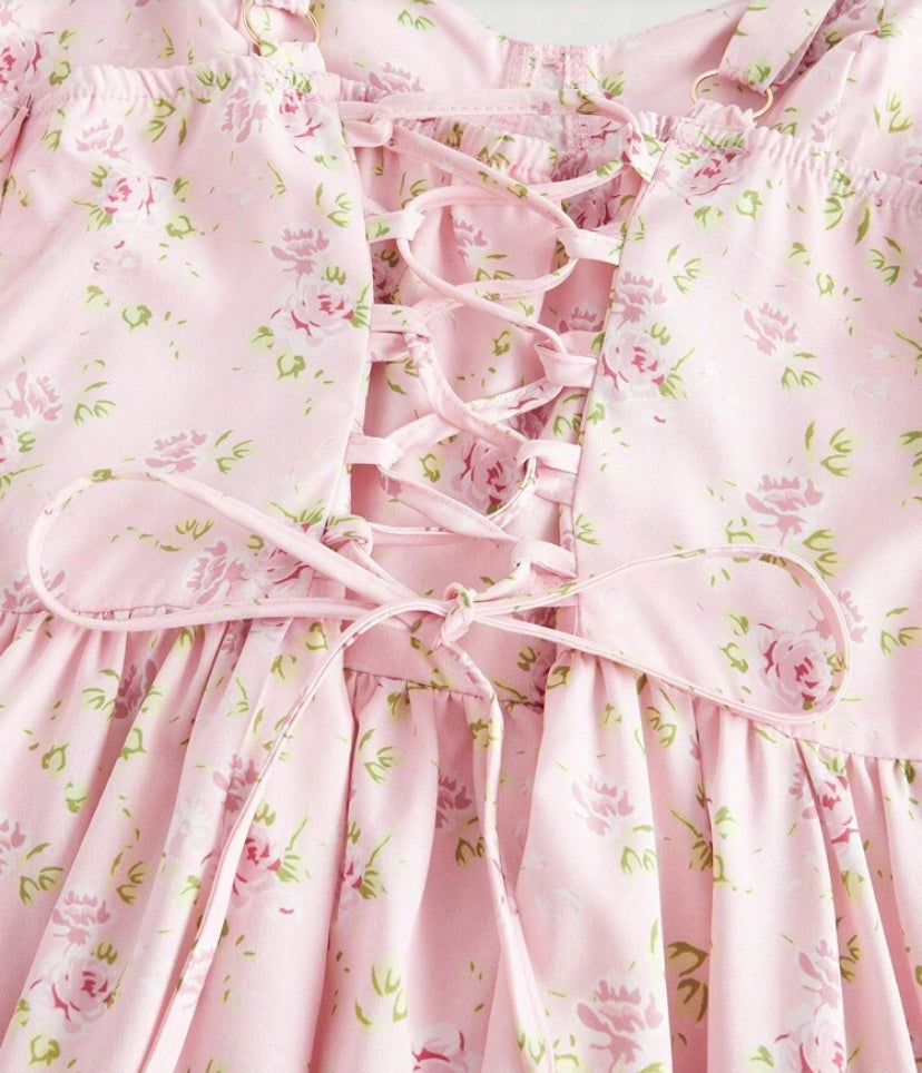 Vestido rosado de tirantes O25VX04