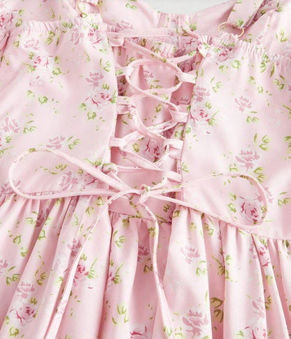 Vestido rosado de tirantes O25VX04