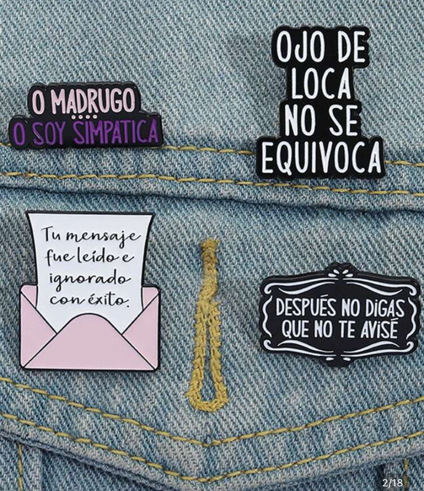 Broche con diseño de frase S25VI02