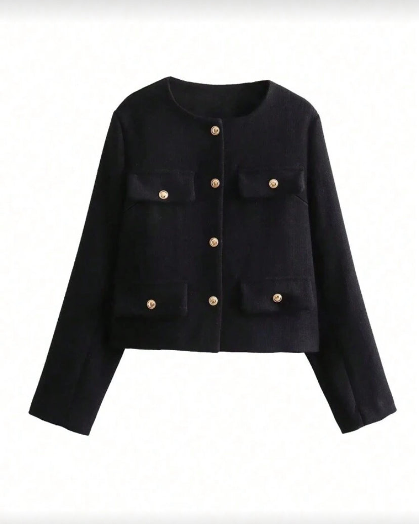 Chaqueta minimalista con botones N25WT010