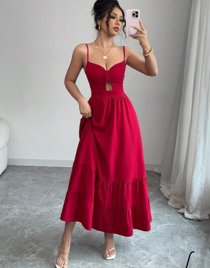 Vestido elegante y Sexy con escote en V A25PR09