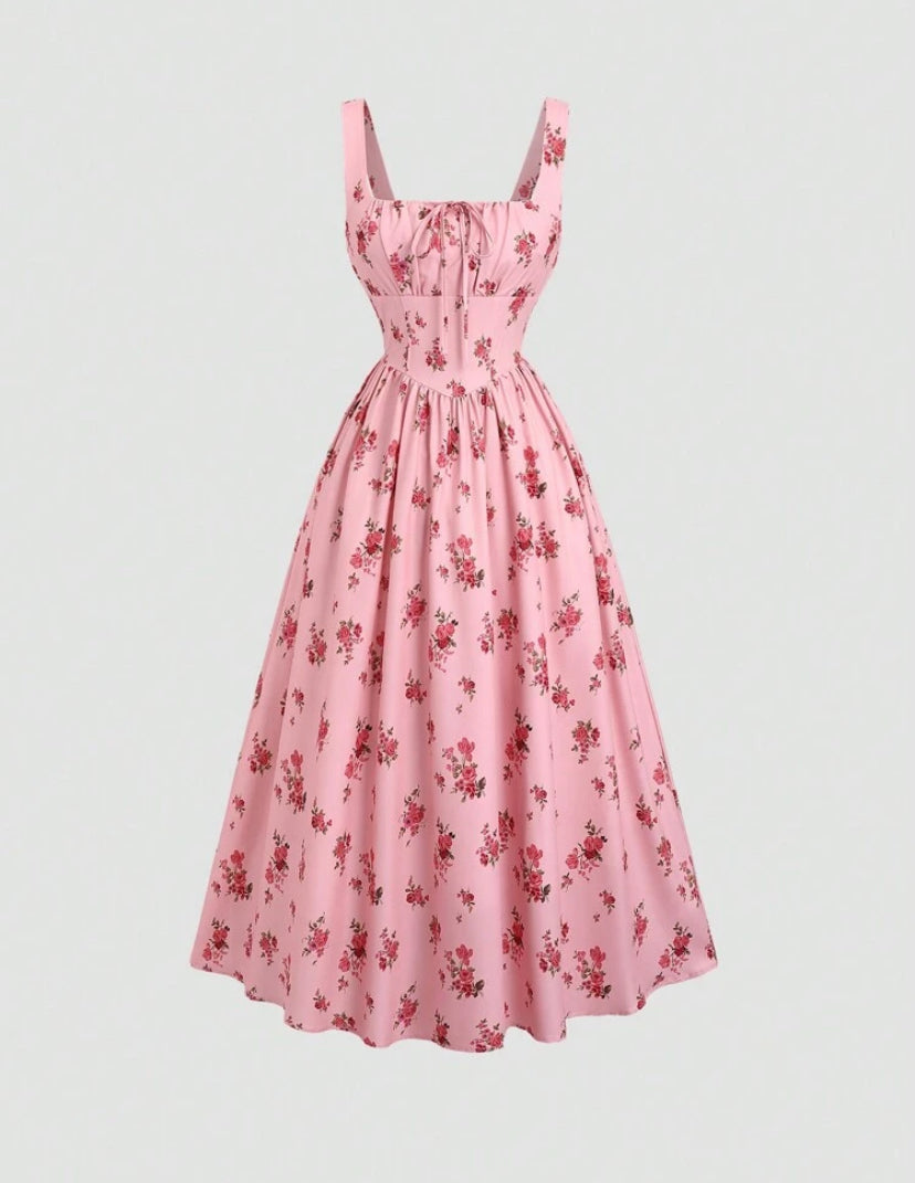 VESTIDO LARGO CON ESTAMPADO A26AA09