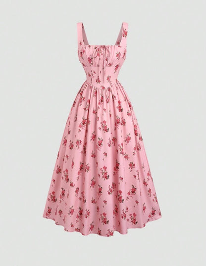 VESTIDO LARGO CON ESTAMPADO A26AA09