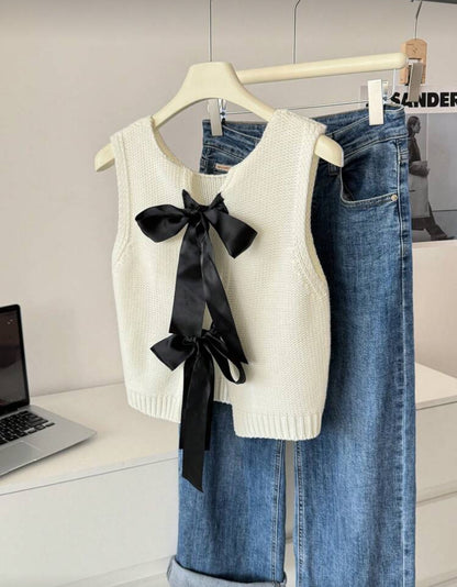 Chaleco de punto sin mangas N25WL08
