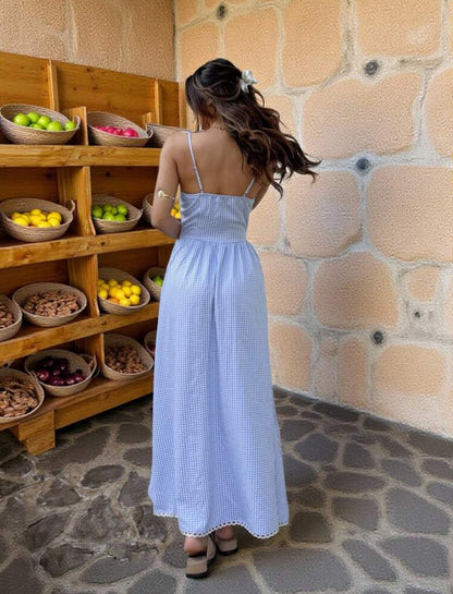 VESTIDO CON BOTONES A CUADROS JL26AB05