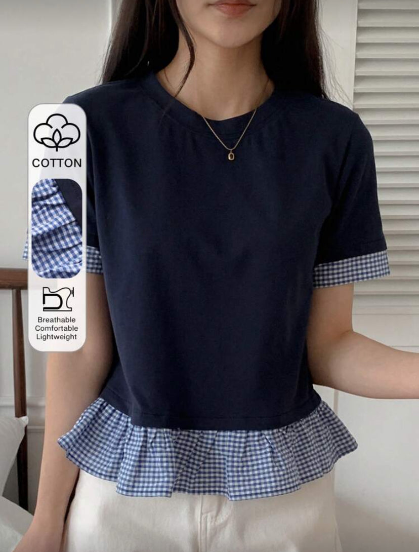 Blusa casual de manga corta N25WÑ01