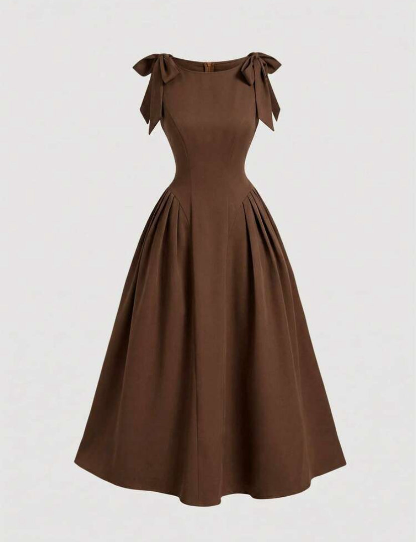 VESTIDO LARGO CON PLIEGUES AG26AK05