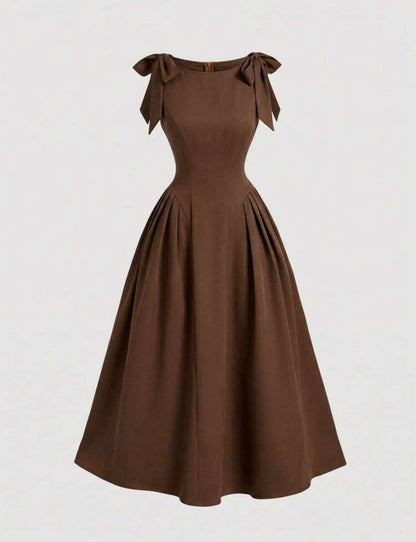 VESTIDO LARGO CON PLIEGUES AG26AK05