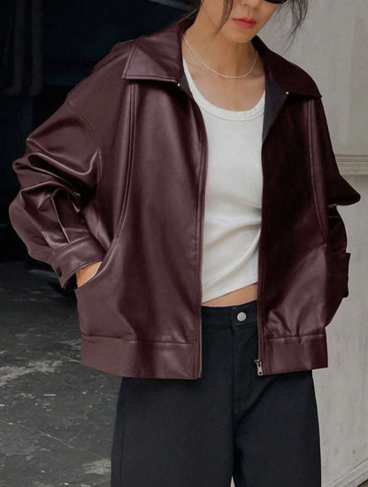 CHAQUETA DE CUERO CASUAL