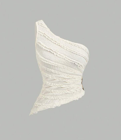 Blusa asimetrica de un hombro AG25TQ010