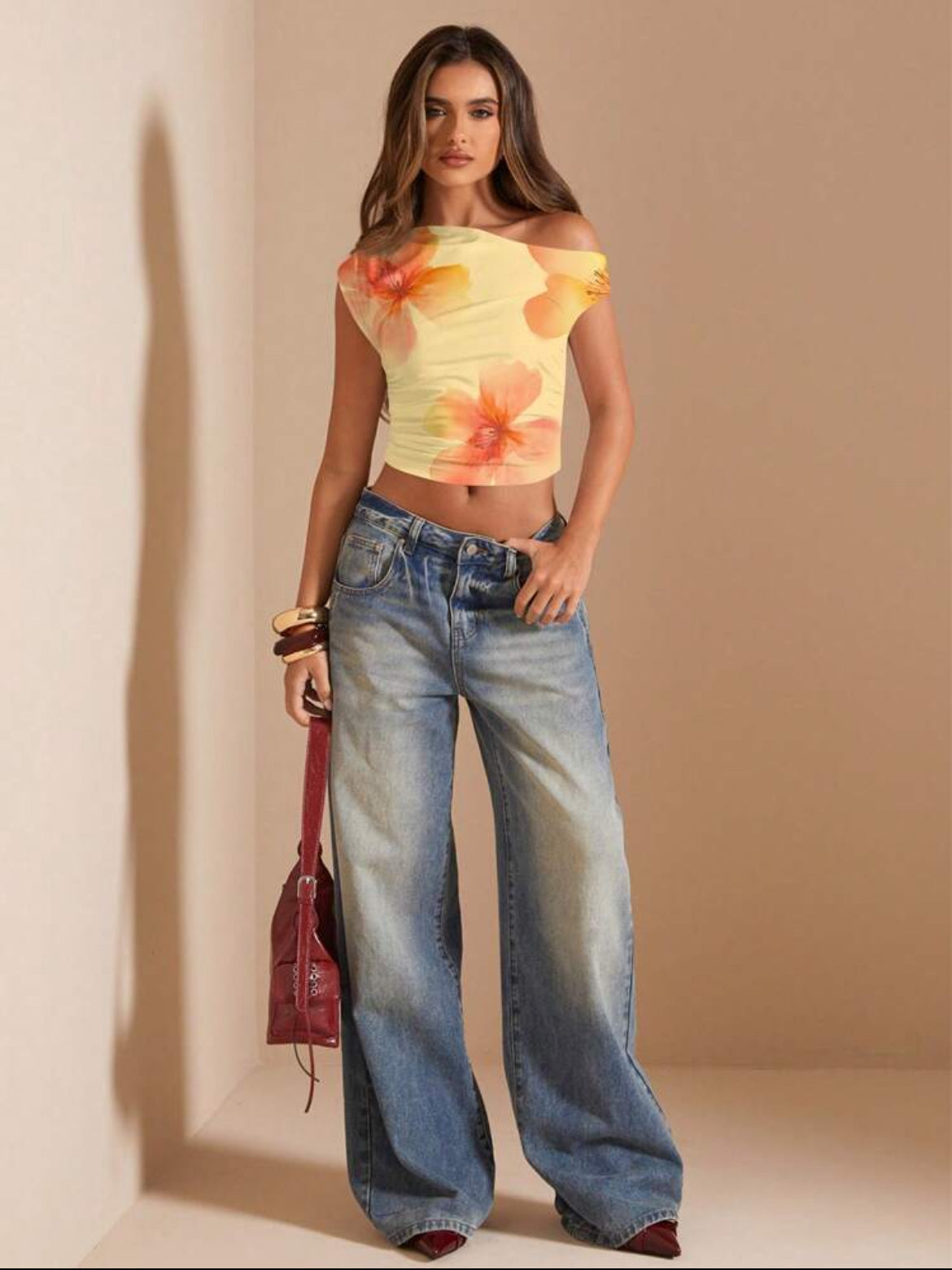 Blusa asimétrica corta AG25TR08