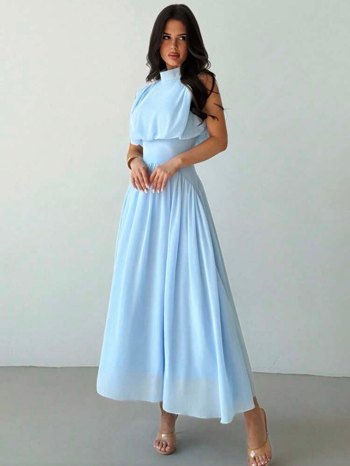 Vestido lago celeste