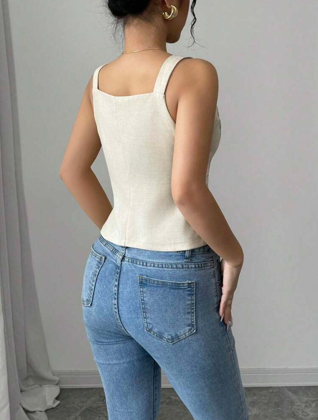 Top de Moda Con Tirantes Casual F25ÑA09