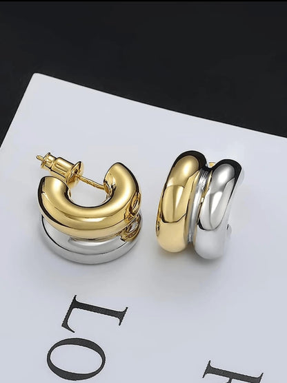 Pendientes de dos colores AG25TZ03