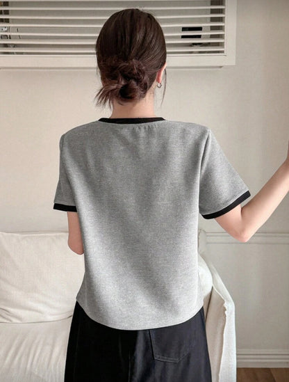 CAMISETA DE MUJER CON CUELLO M26YE05