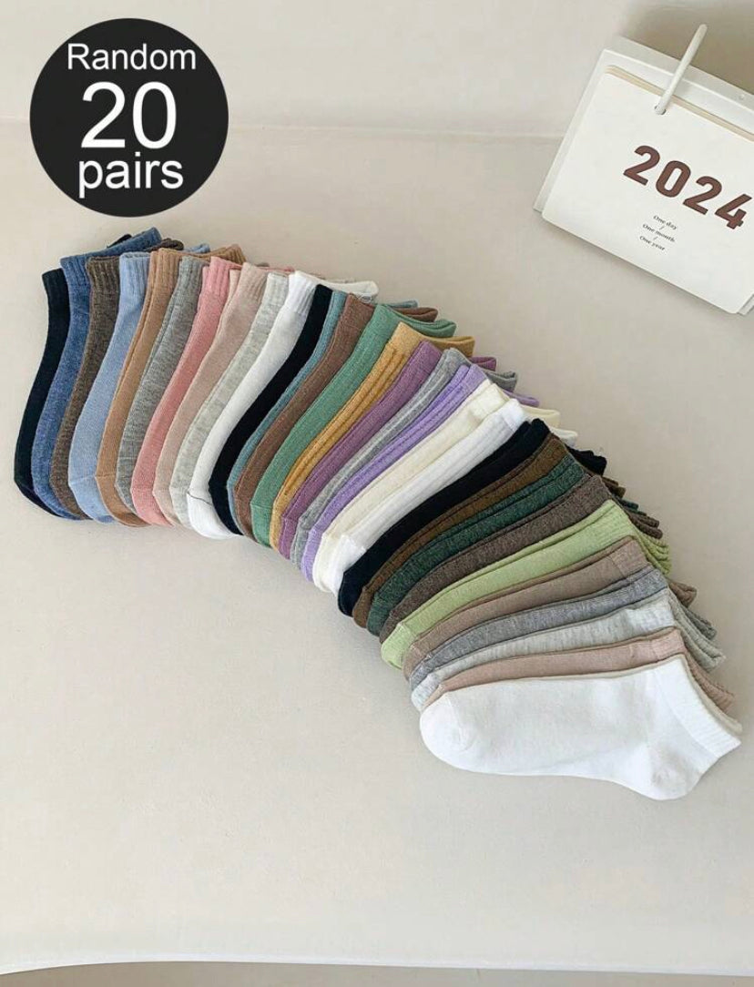 calcetines cortos casuales unicolor M25ÑK04
