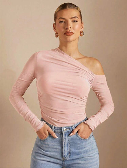 Blusa con top y malla transparente
