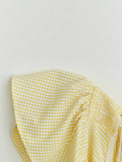Blusa con diseño de cuadros MY26AE03