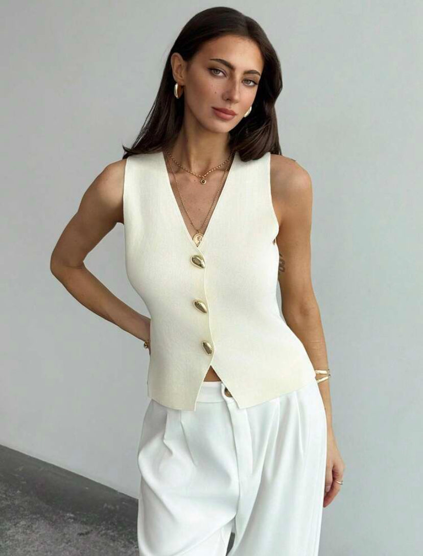 Chaleco elegante  sin mangas S25UÑ06