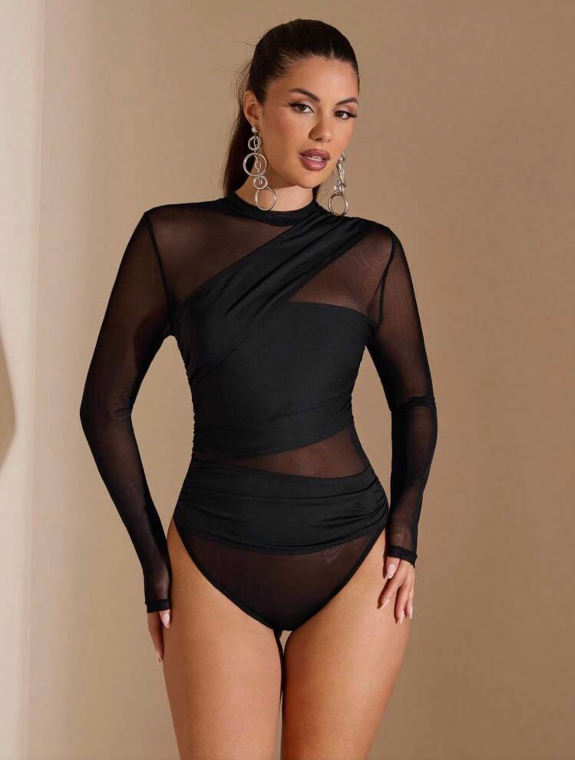 BODY CON CORDONES Y TRANSPARENCIA AG26BB03
