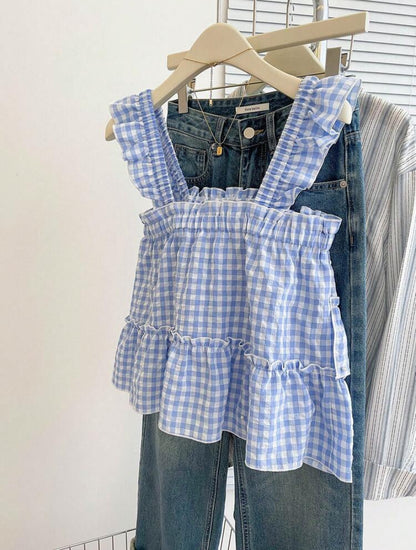 Cuadros de verano Blusa de moda A26BB04