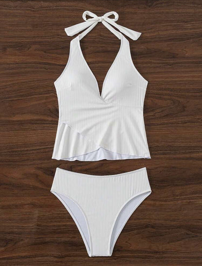 Conjunto de tankini de escote halter A25QH08