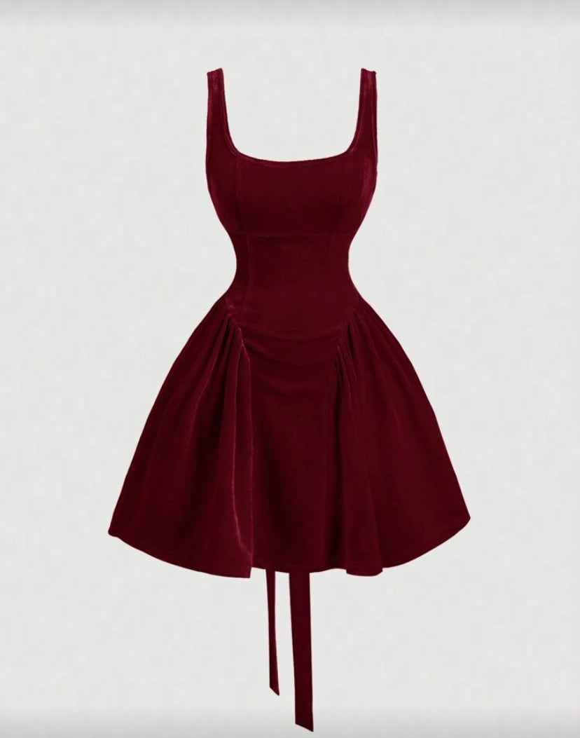 Vestido rojo terciopelo N25WT08