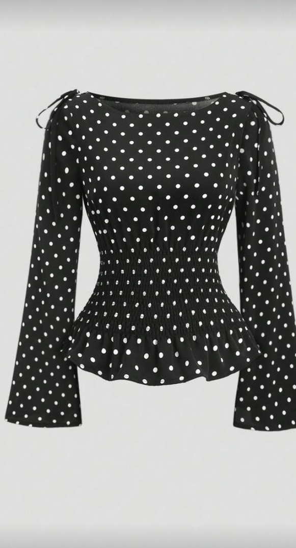 Blusa de manga acampanada D25WZ01