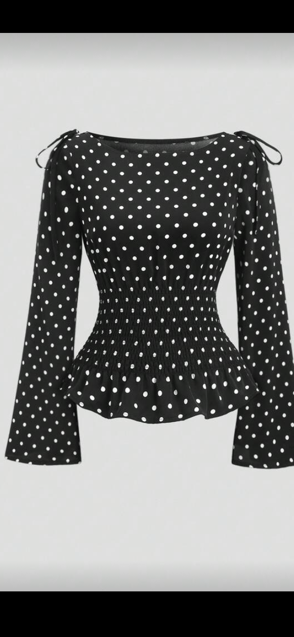 Blusa de manga acampanada D25WZ01